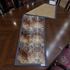 Handmade Batic Table Runner – Denim Backside & Borderline Finish