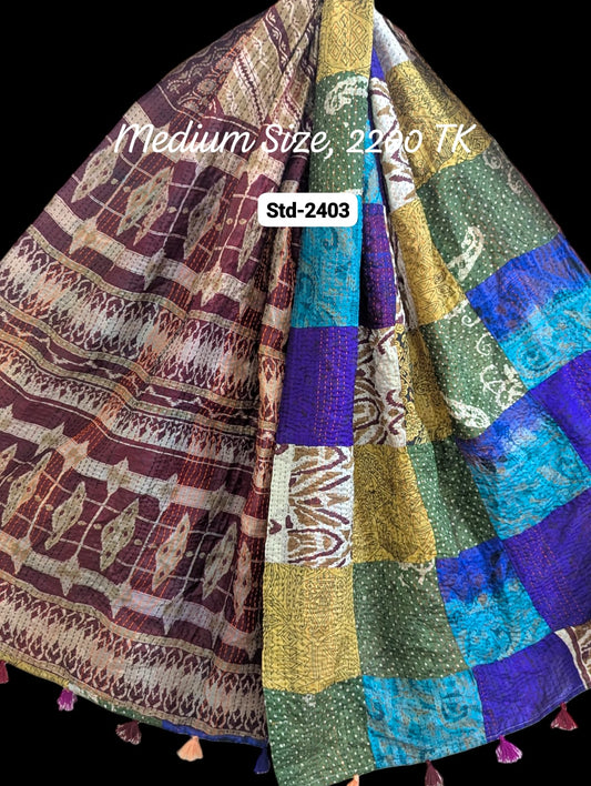 Handmade Silk Stole- While style meets utility-Medium Size-2403