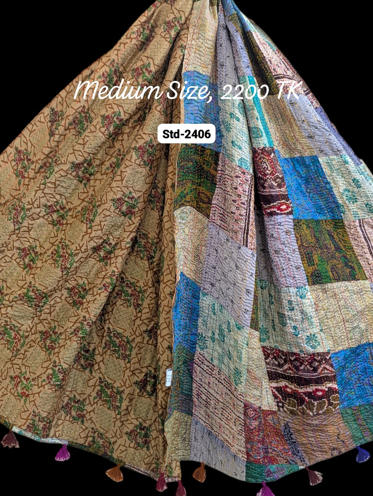 Handmade Silk Stole- While style meets utility-Medium Size-2406