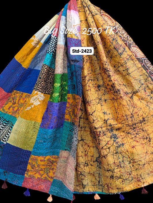 Handmade Silk Stole- While style meets utility-Big Size-2423