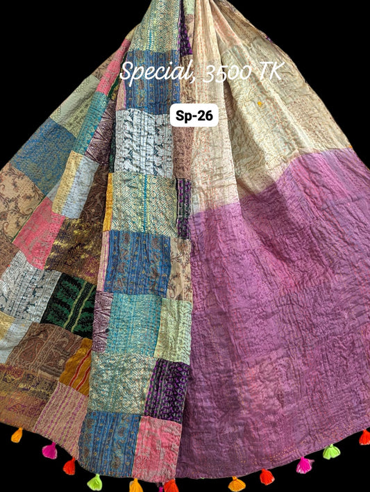 Special Handmade Silk Stole- While style meets utility-SP26