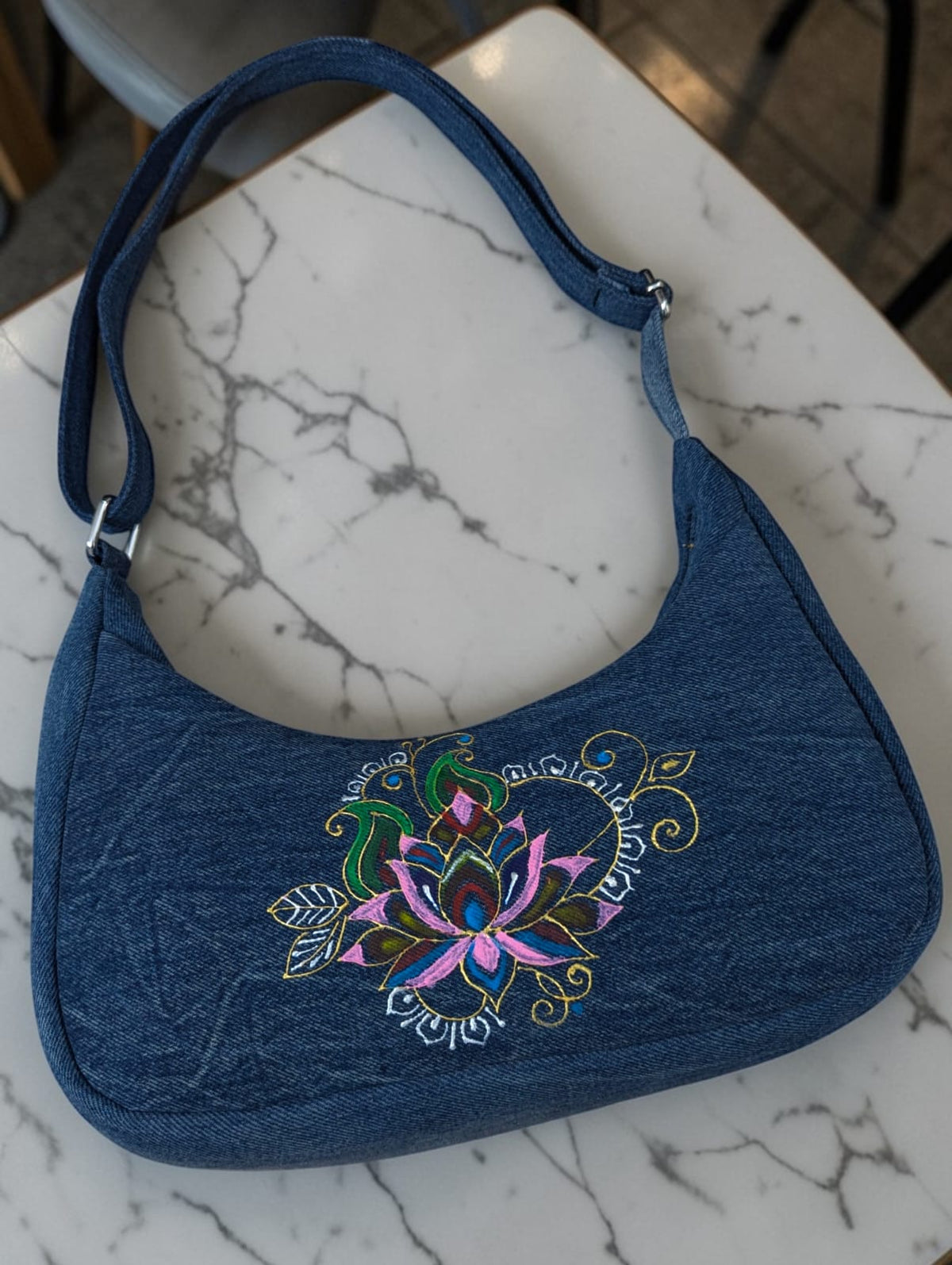 Maria Handpainted Exclusive Bag — where artistry meets everyday functionality