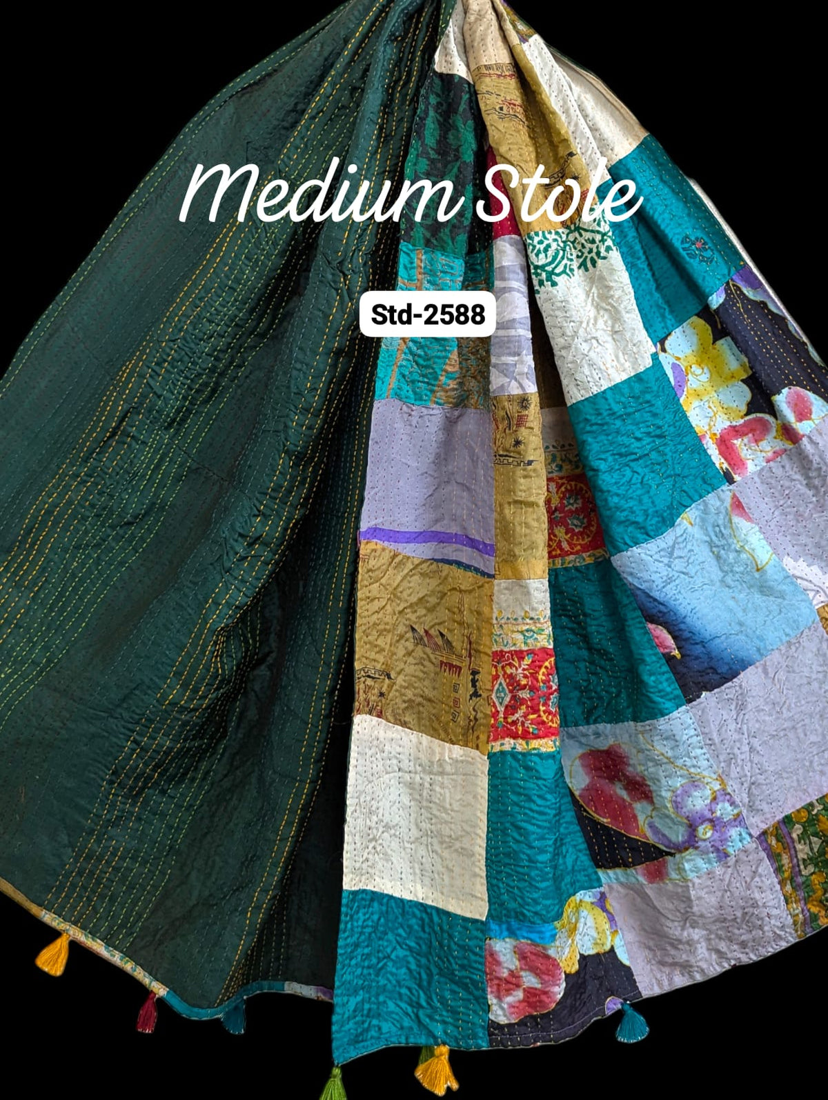 Handmade Silk Stole- While style meets utility-Medium Size-2588