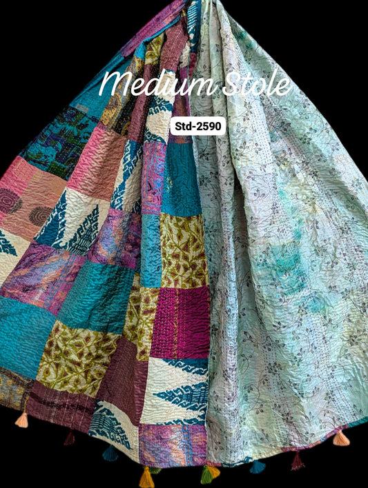 Handmade Silk Stole- While style meets utility-Medium Size-2590
