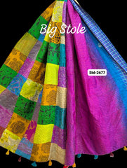 Handmade Silk Stole- While style meets utility-Big Size-2677