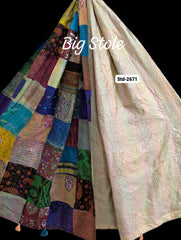 Handmade Silk Stole- While style meets utility-Big Size-2671