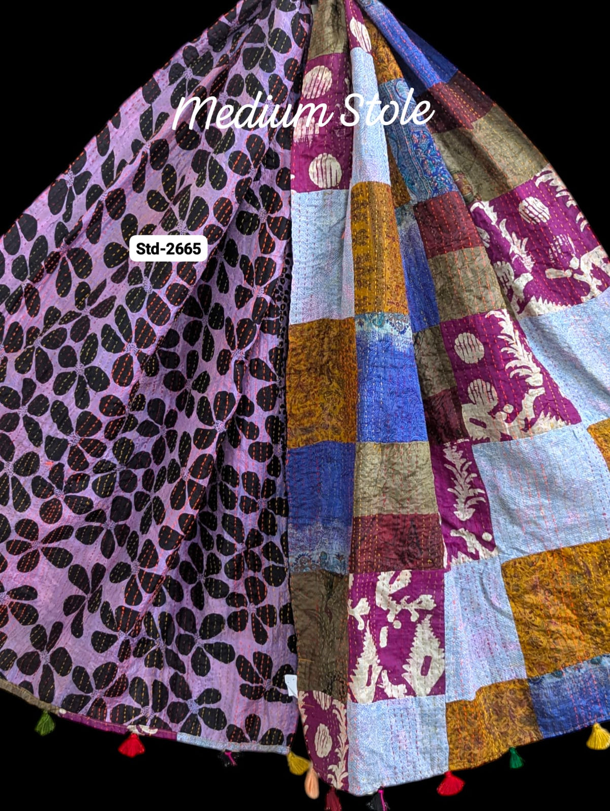 Handmade Silk Stole- While style meets utility-Medium Size-2665