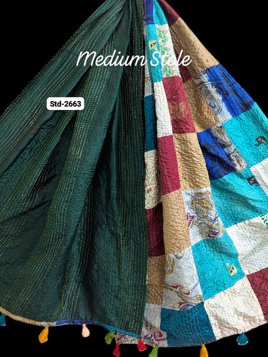 Handmade Silk Stole- While style meets utility-Medium Size-2663