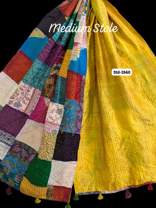 Handmade Silk Stole- While style meets utility-Medium Size-2660