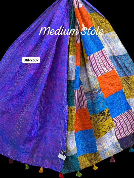Handmade Silk Stole- While style meets utility-Medium Size-2637