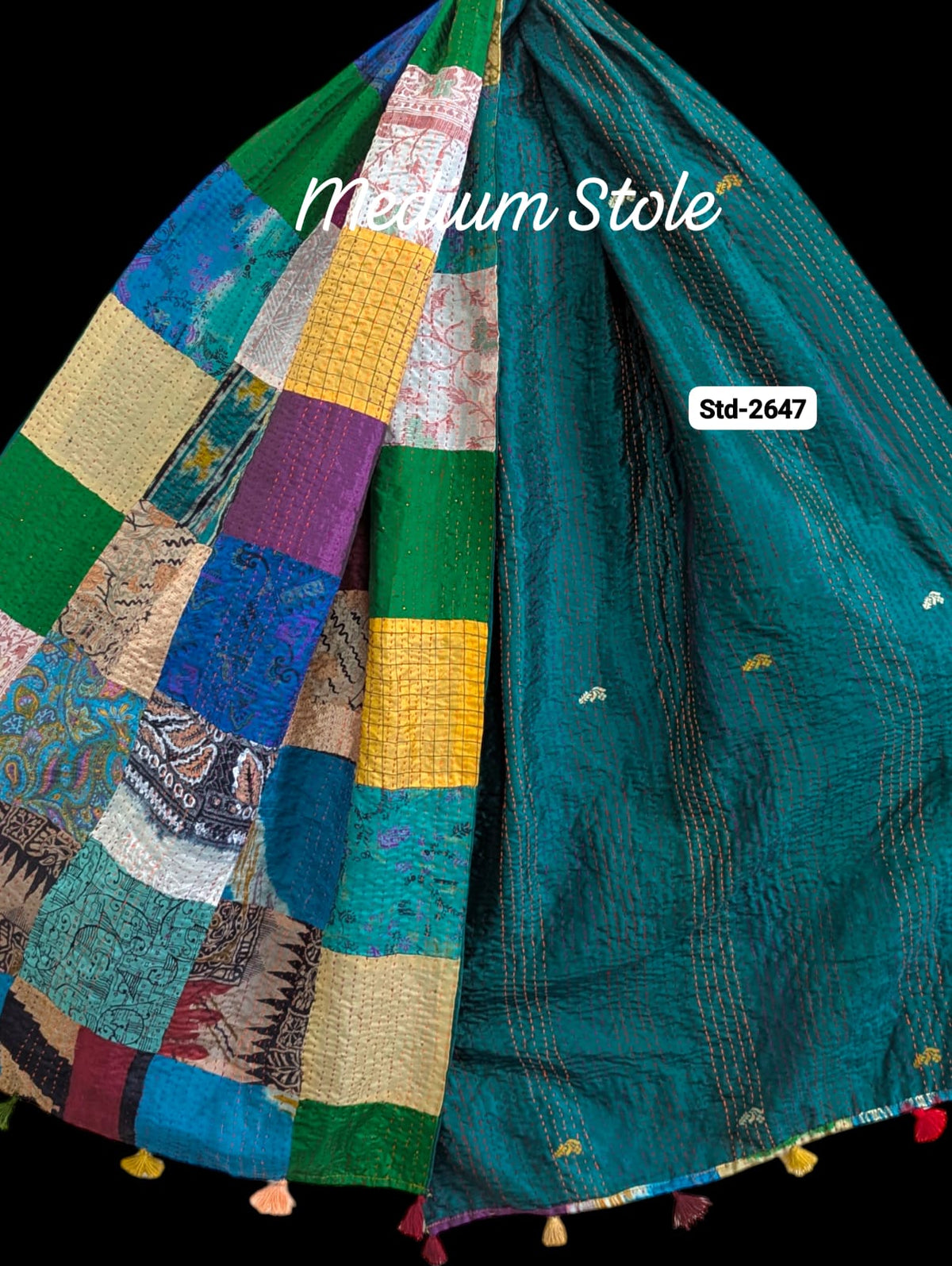 Handmade Silk Stole- While style meets utility-Medium Size-2647