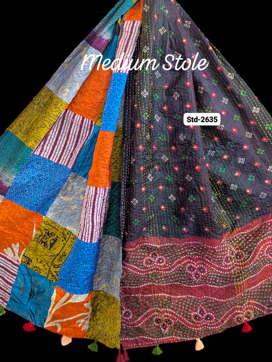 Handmade Silk Stole- While style meets utility-Medium Size-2635