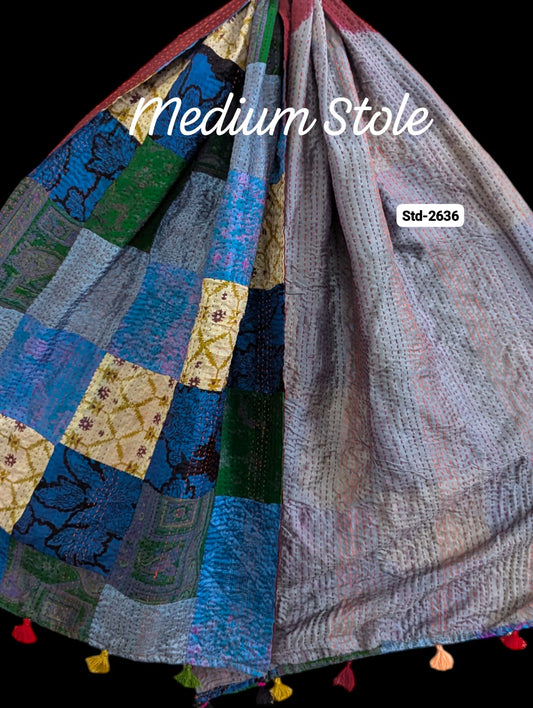 Handmade Silk Stole- While style meets utility-Medium Size-2636