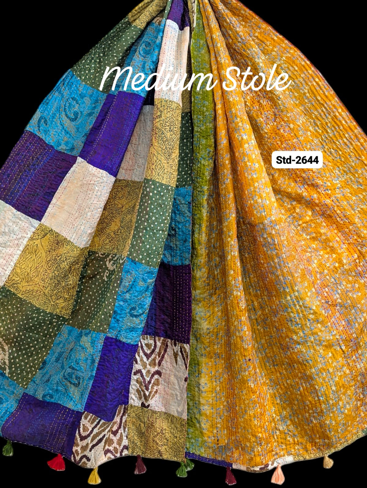 Handmade Silk Stole- While style meets utility-Medium Size-2644