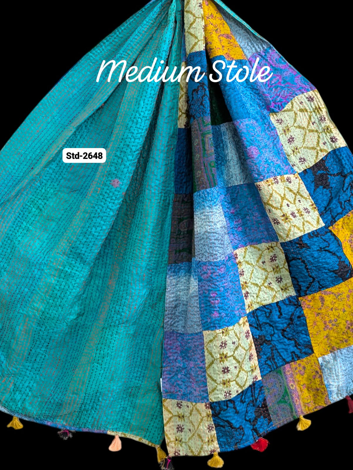 Handmade Silk Stole- While style meets utility-Medium Size-2648