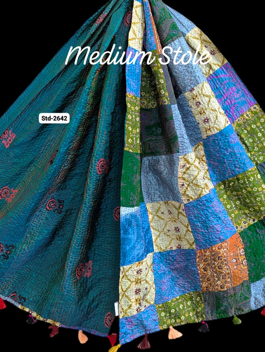 Handmade Silk Stole- While style meets utility-Medium Size-2642