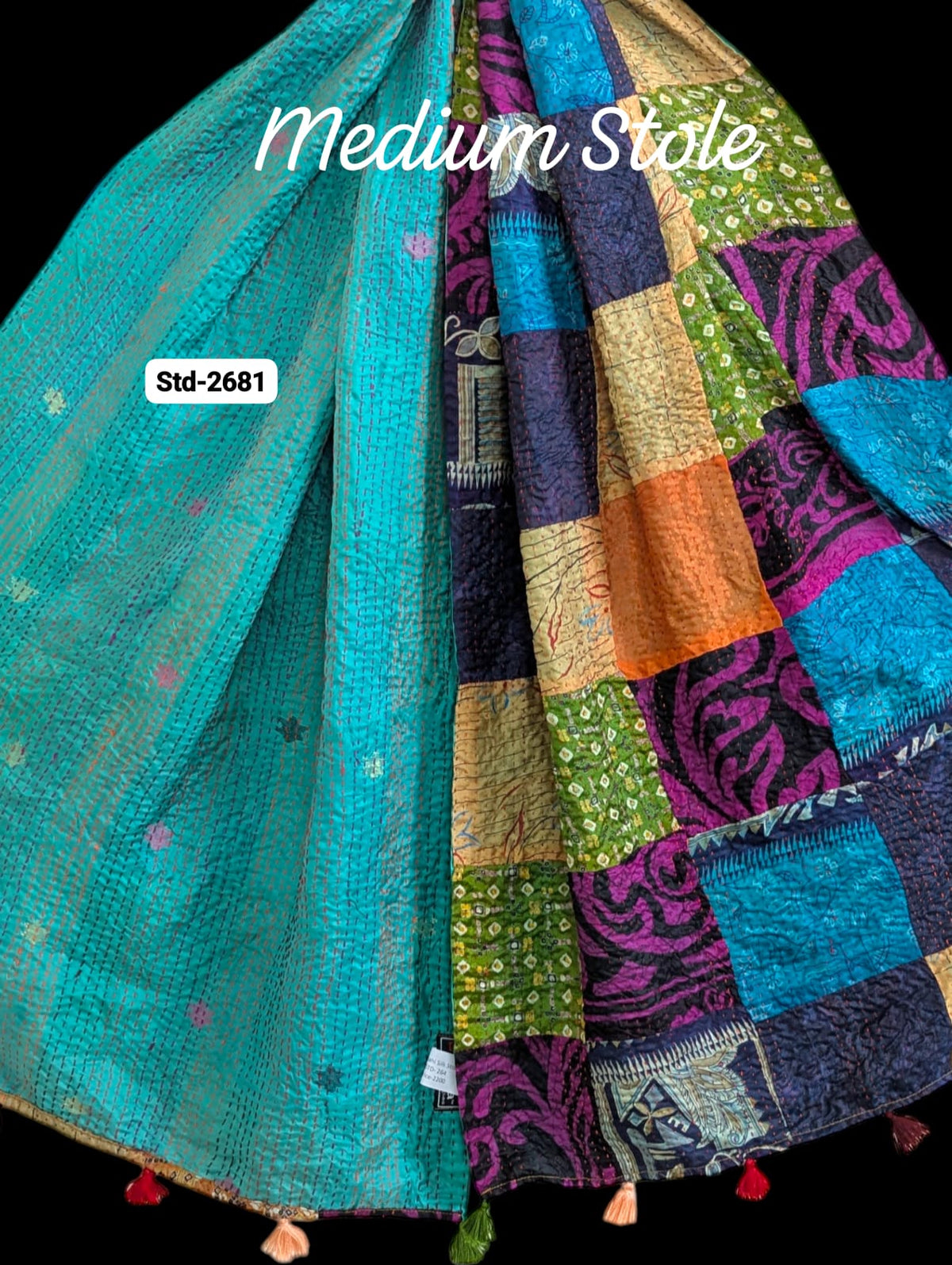 Handmade Silk Stole- While style meets utility-Medium Size-2681