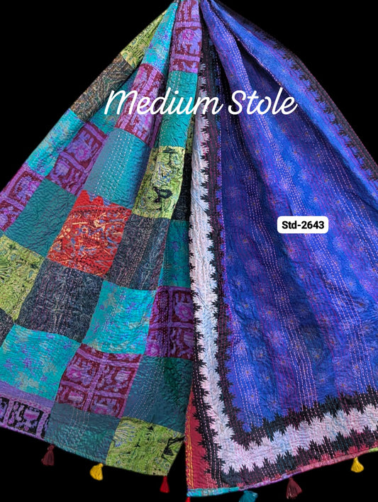Handmade Silk Stole- While style meets utility-Medium Size-2643