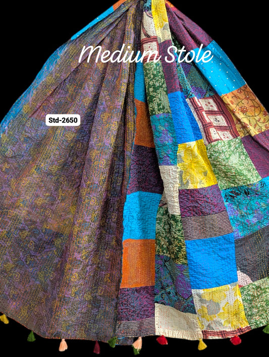Handmade Silk Stole- While style meets utility-Medium Size-2650