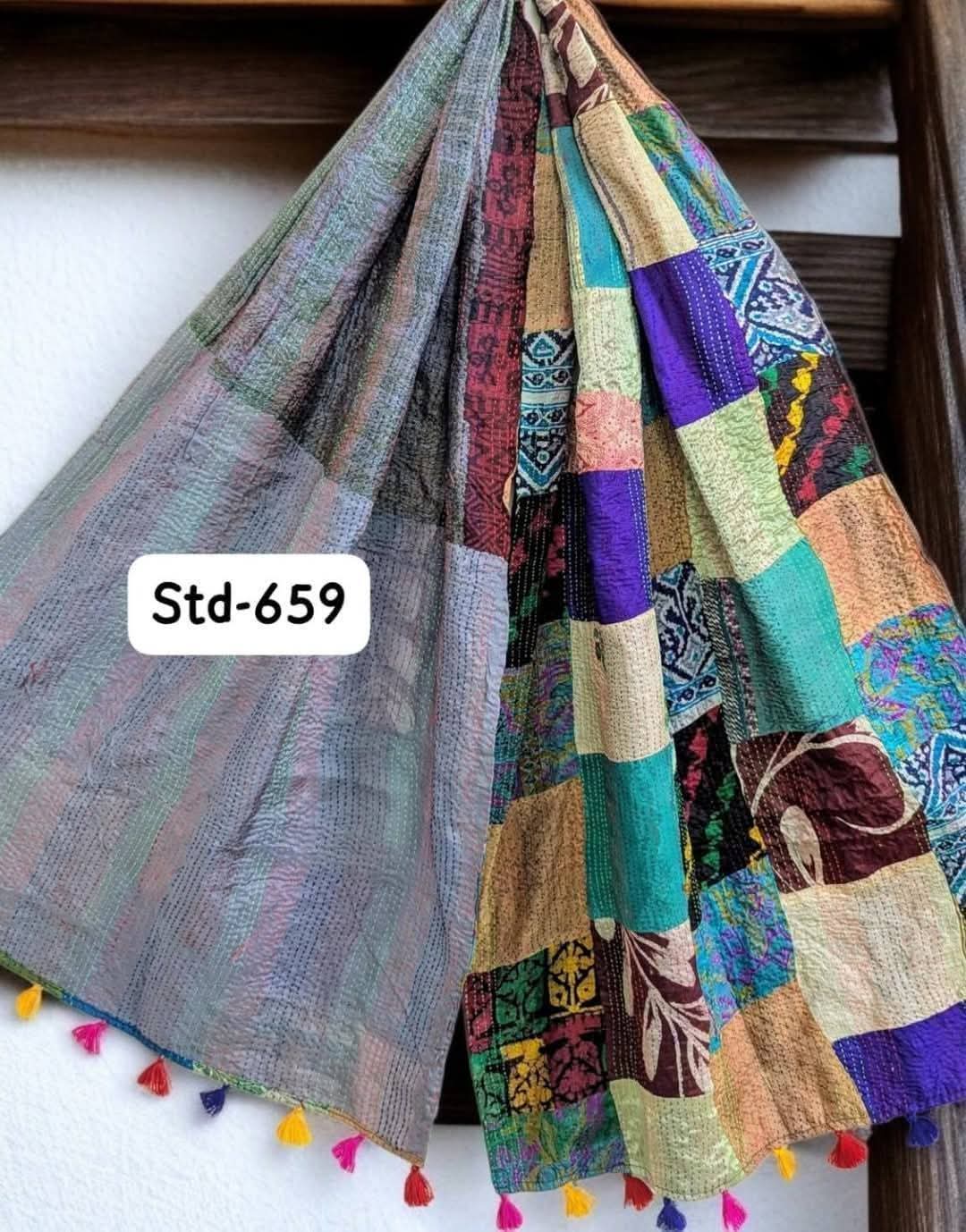 Handmade Silk Stole- While style meets utility-659