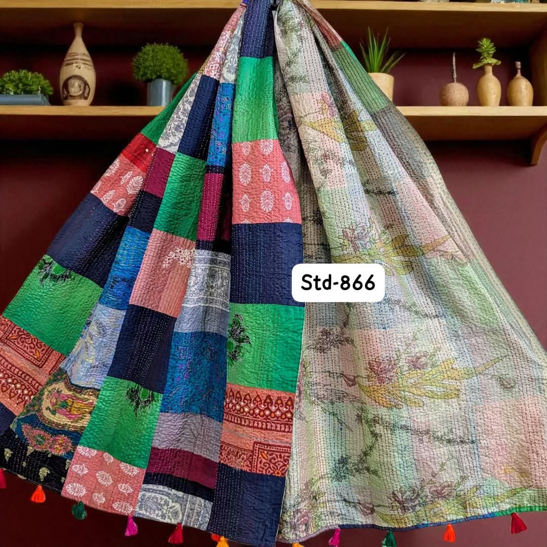 Handmade Silk Stole- While style meets utility-866