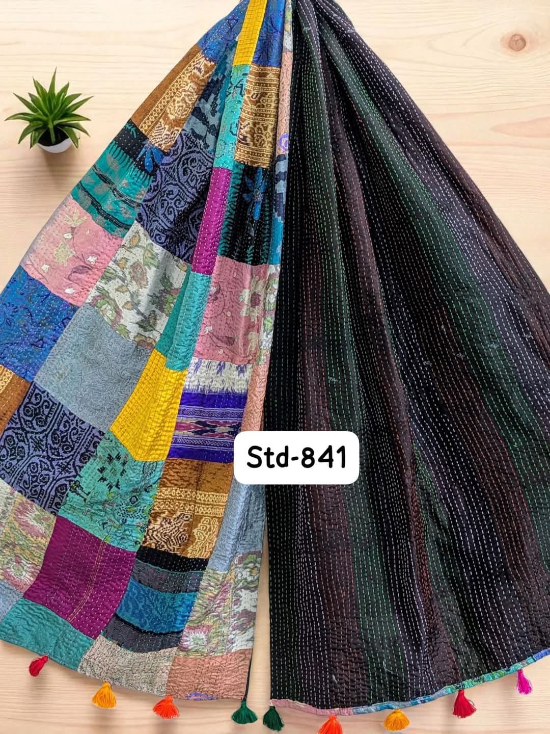 Handmade Silk Stole- While style meets utility-841