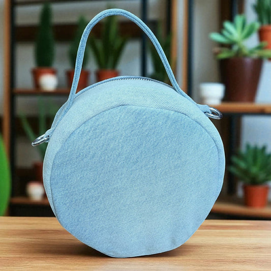 Sakura_Denim Round Bag- Trendy Look with Ample Space