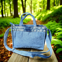 Aqua Denim Casual Bag