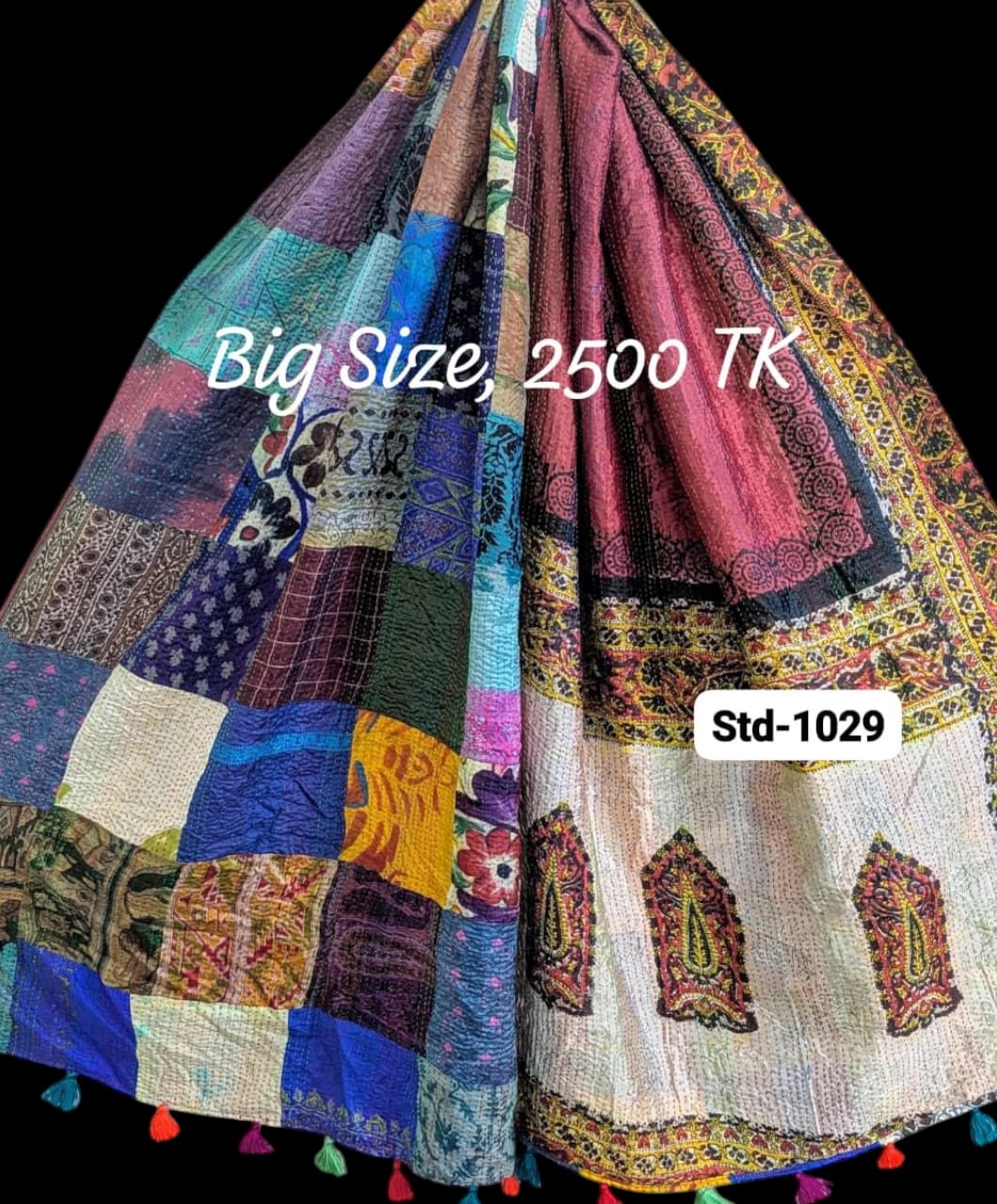 Handmade Silk Stole- While style meets utility-Big Size-1029
