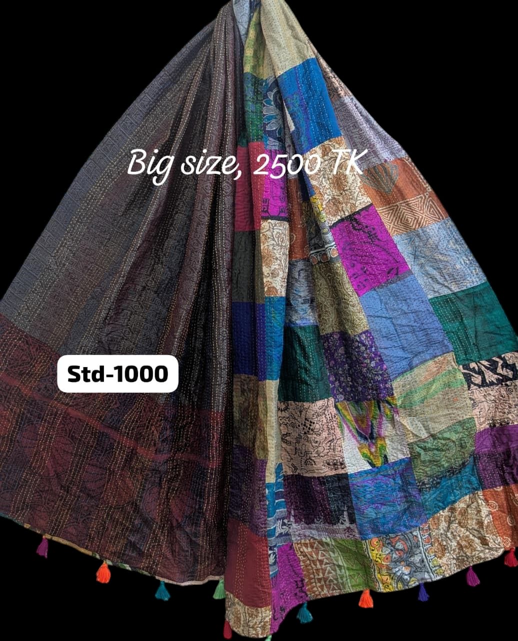 Handmade Silk Stole- While style meets utility-Big Size-1000