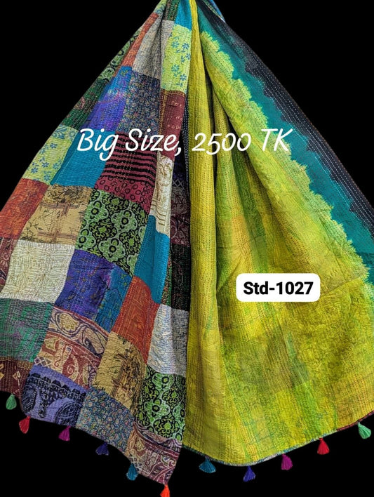 Handmade Silk Stole- While style meets utility-Big Size-1027