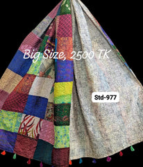 Handmade Silk Stole- While style meets utility-Big Size-977