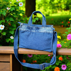 Aqua Denim Casual Bag
