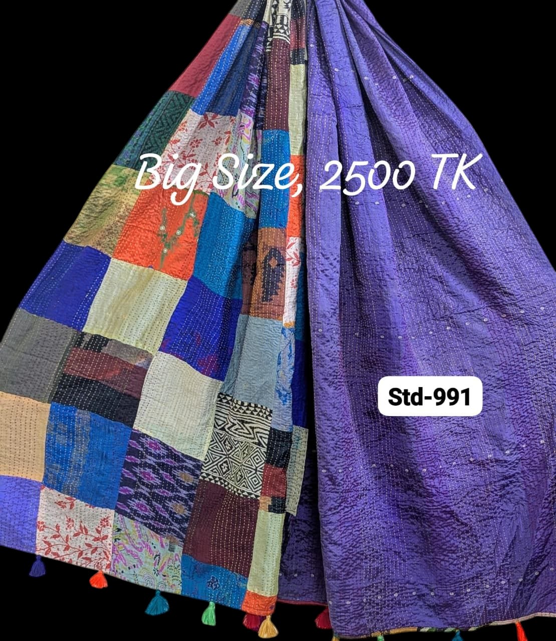 Handmade Silk Stole- While style meets utility-Big Size-991