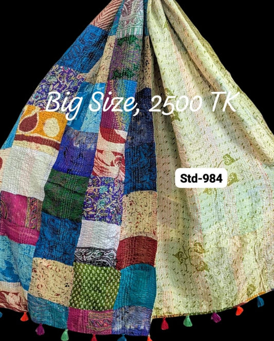 Handmade Silk Stole- While style meets utility-Big Size-984