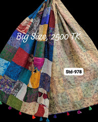 Handmade Silk Stole- While style meets utility-Big Size-978