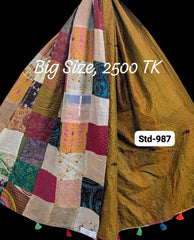 Handmade Silk Stole- While style meets utility-Big Size-987