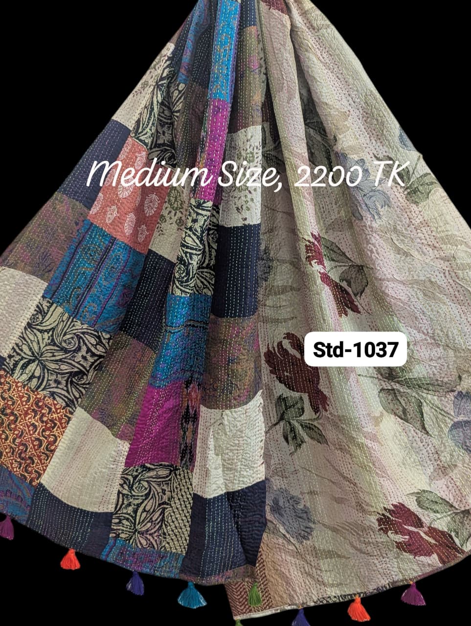 Handmade Silk Stole- While style meets utility-Medium Size-1037