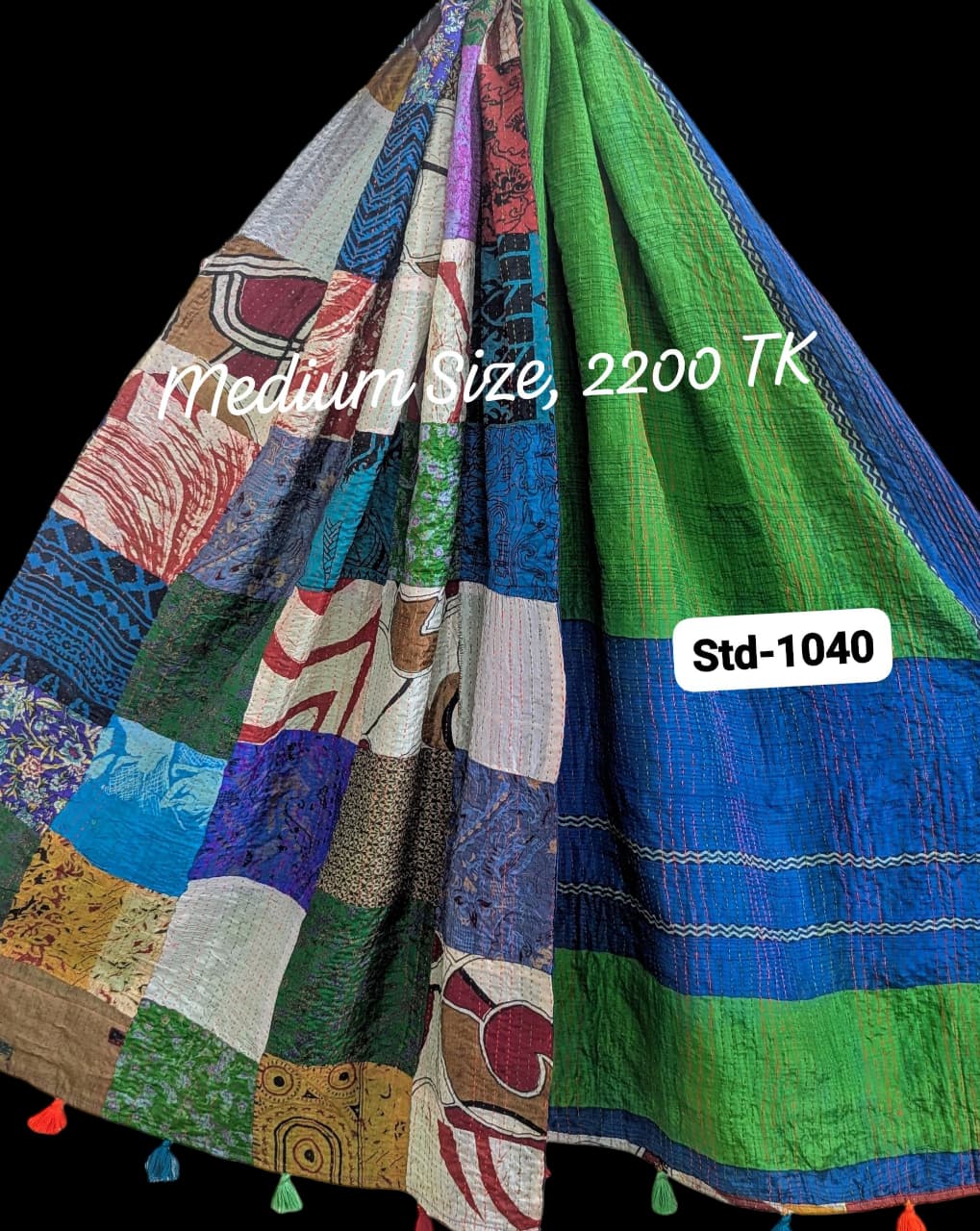 Handmade Silk Stole- While style meets utility-Medium Size-1040