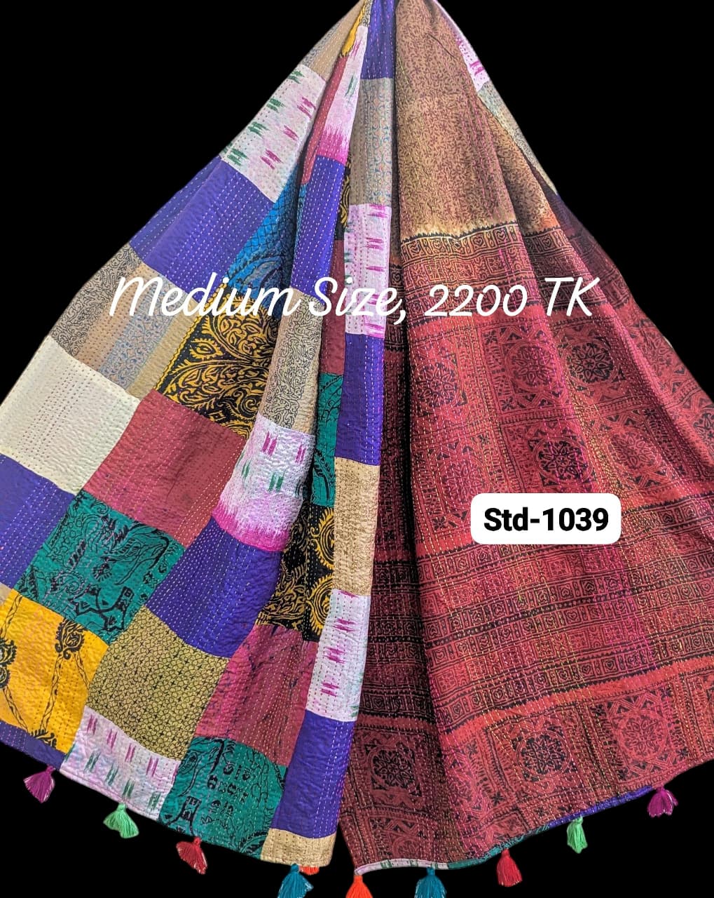 Handmade Silk Stole- While style meets utility-Medium Size-1039