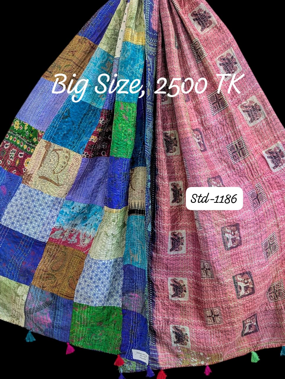 Handmade Silk Stole- While style meets utility-Big Size-1186