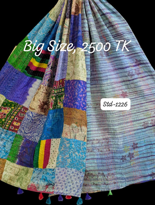 Handmade Silk Stole- While style meets utility-Big Size-1226