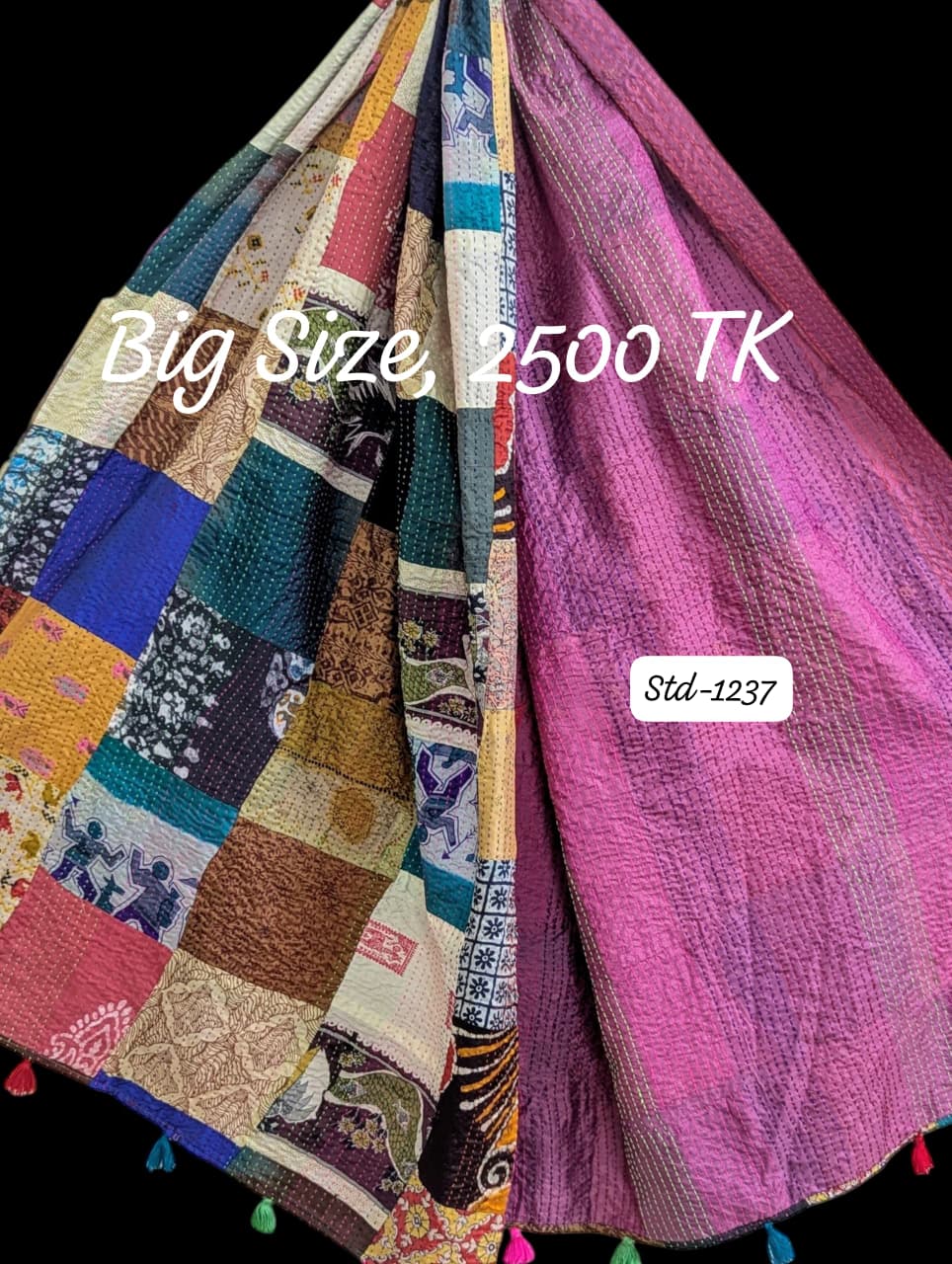 Handmade Silk Stole- While style meets utility-Big Size-1237