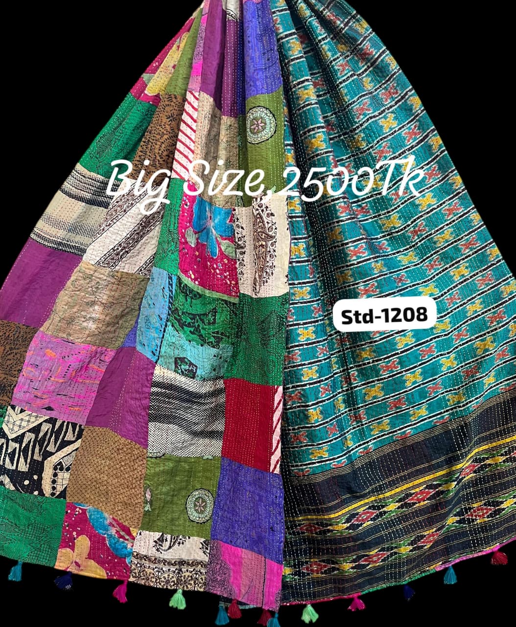 Handmade Silk Stole- While style meets utility-Big Size-1208