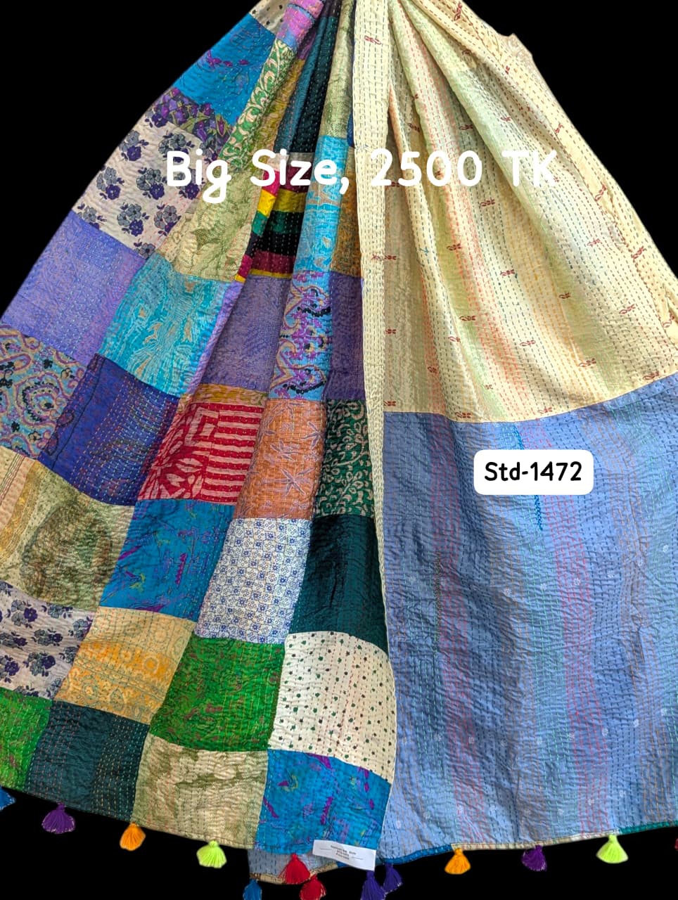 Handmade Silk Stole- While style meets utility-Big Size-1472