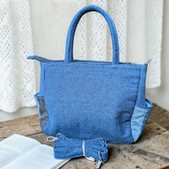 Irha-Patchwork Denim Tote Bag