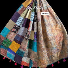 Handmade Silk Stole- While style meets utility-Big Size-2822