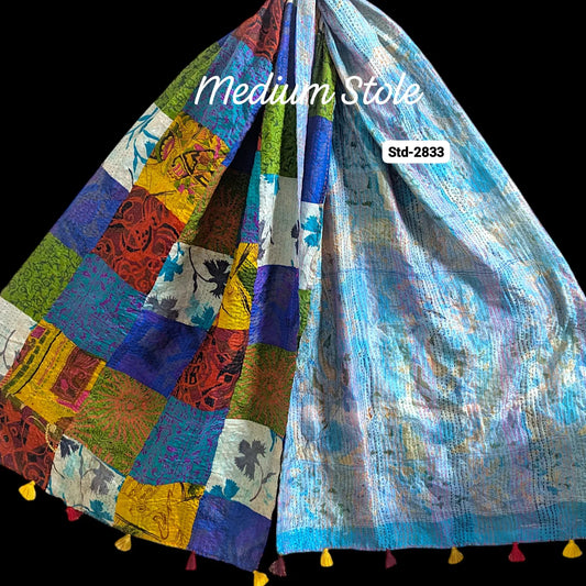 Handmade Silk Stole- While style meets utility- Medium Size-2833