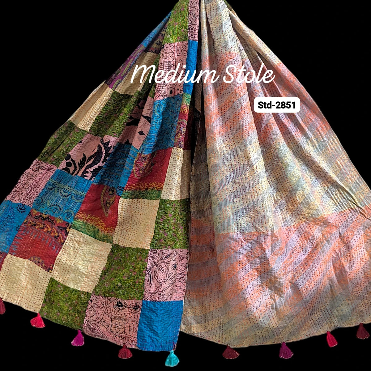 Handmade Silk Stole- While style meets utility- Medium Size-2851