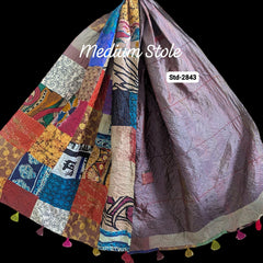 Handmade Silk Stole- While style meets utility- Medium Size-2843